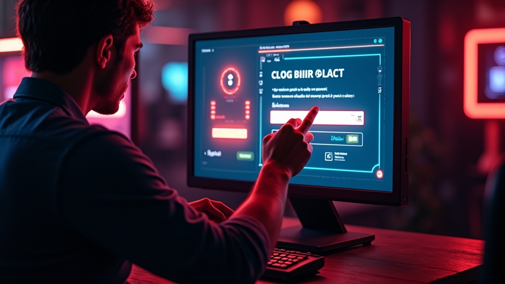 Pantalla de errores de acceso a Slottica con ambiente oscuro de casino